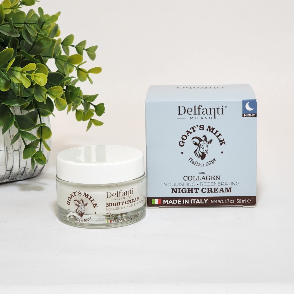 Delfanti Goat's Milk Night Cream with Collagen Nourishing - Regenerating 1.7 oz